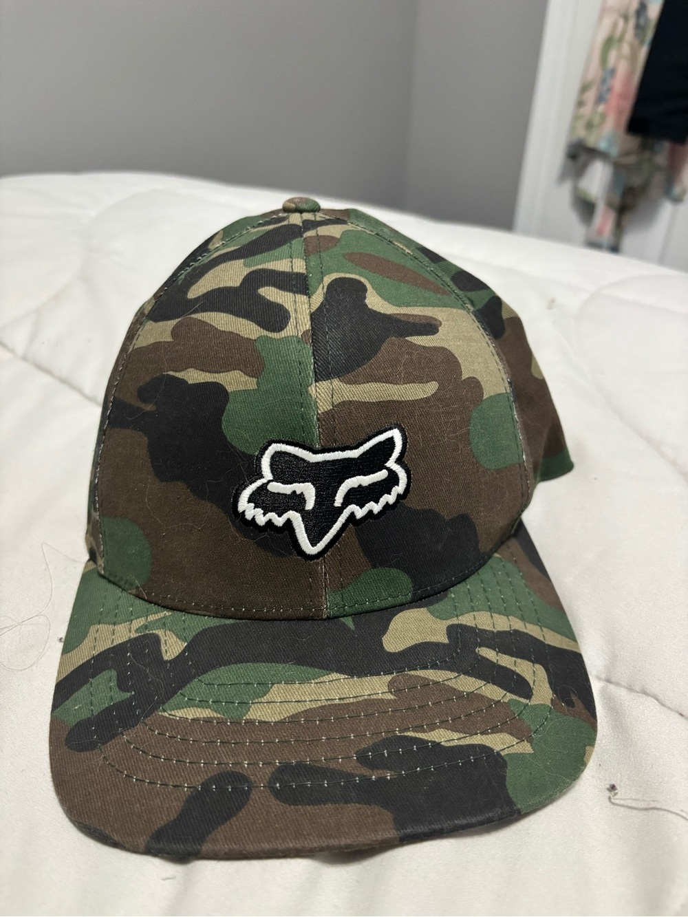 Fox Camo Green Baseball Cap - Size: L/XL
